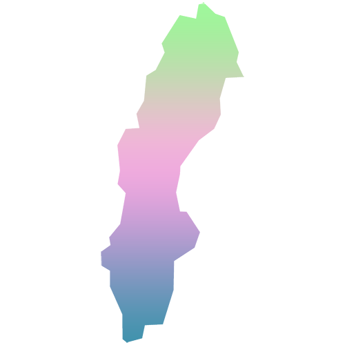 En geografisk bild på Sverige